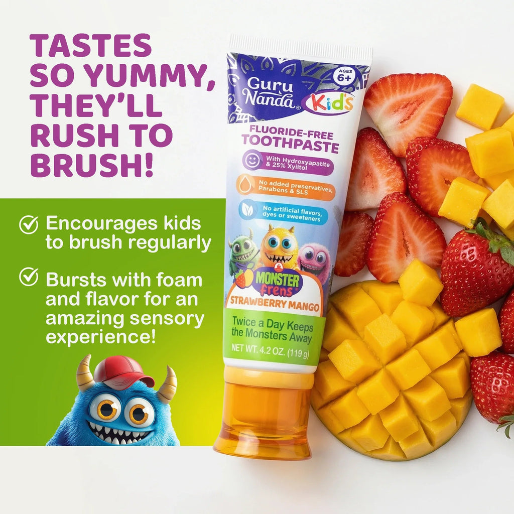 4.2 oz Kids Toothpaste with Xylitol & Hydroxyapatite, Strawberry Mango (12/Case)