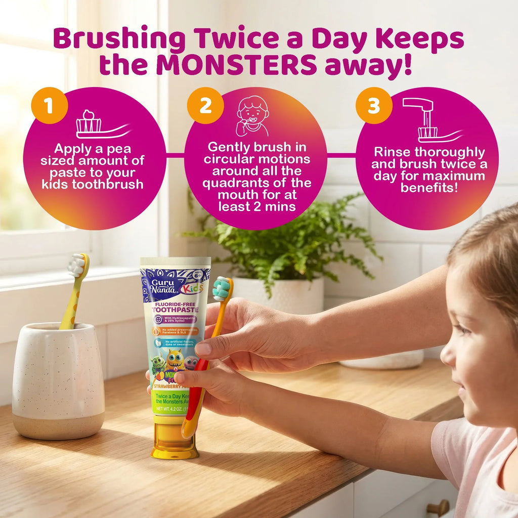4.2 oz Kids Toothpaste with Xylitol & Hydroxyapatite, Strawberry Mango (12/Case)