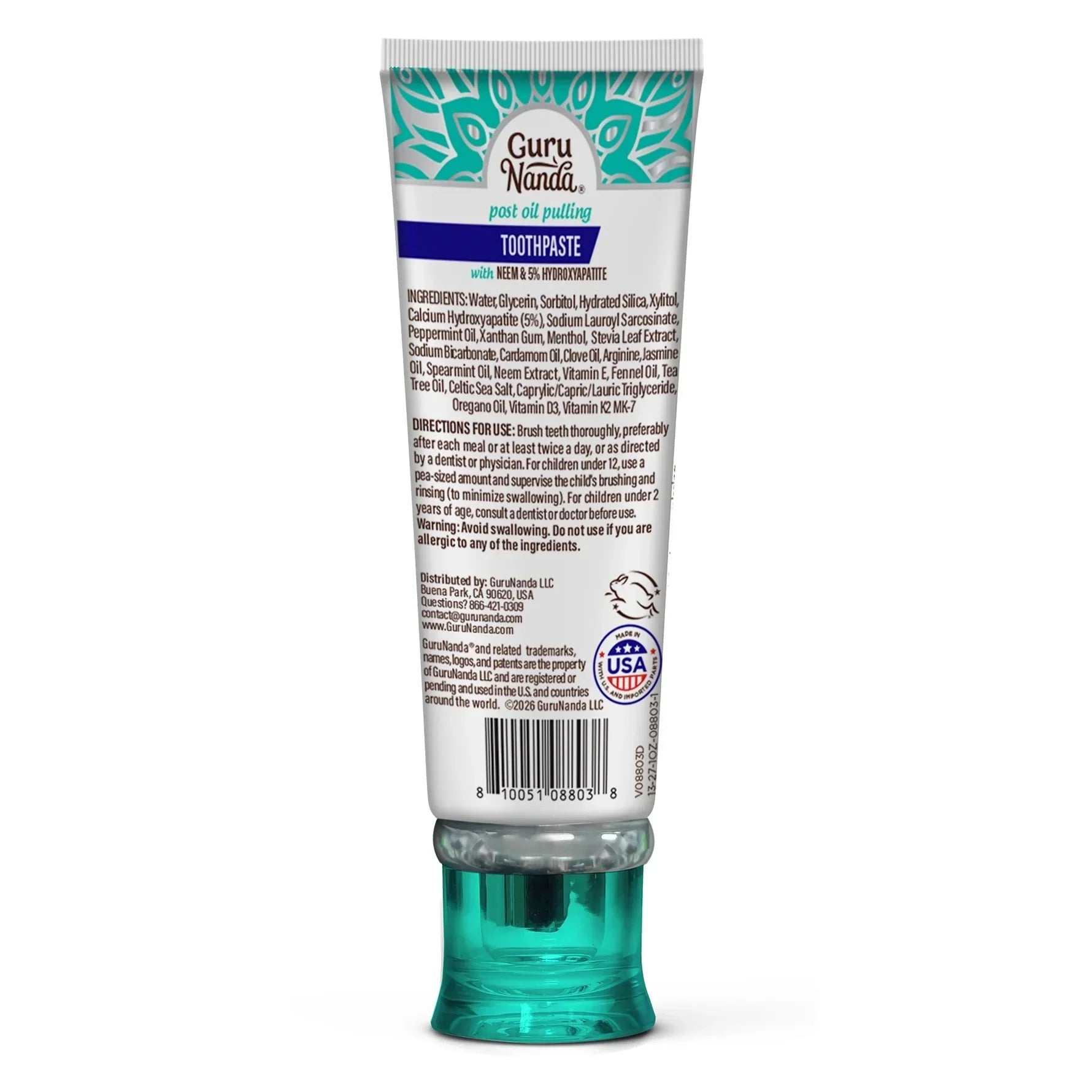 GuruNanda Hydroxyapatite Toothpaste 1 oz (77/Case)