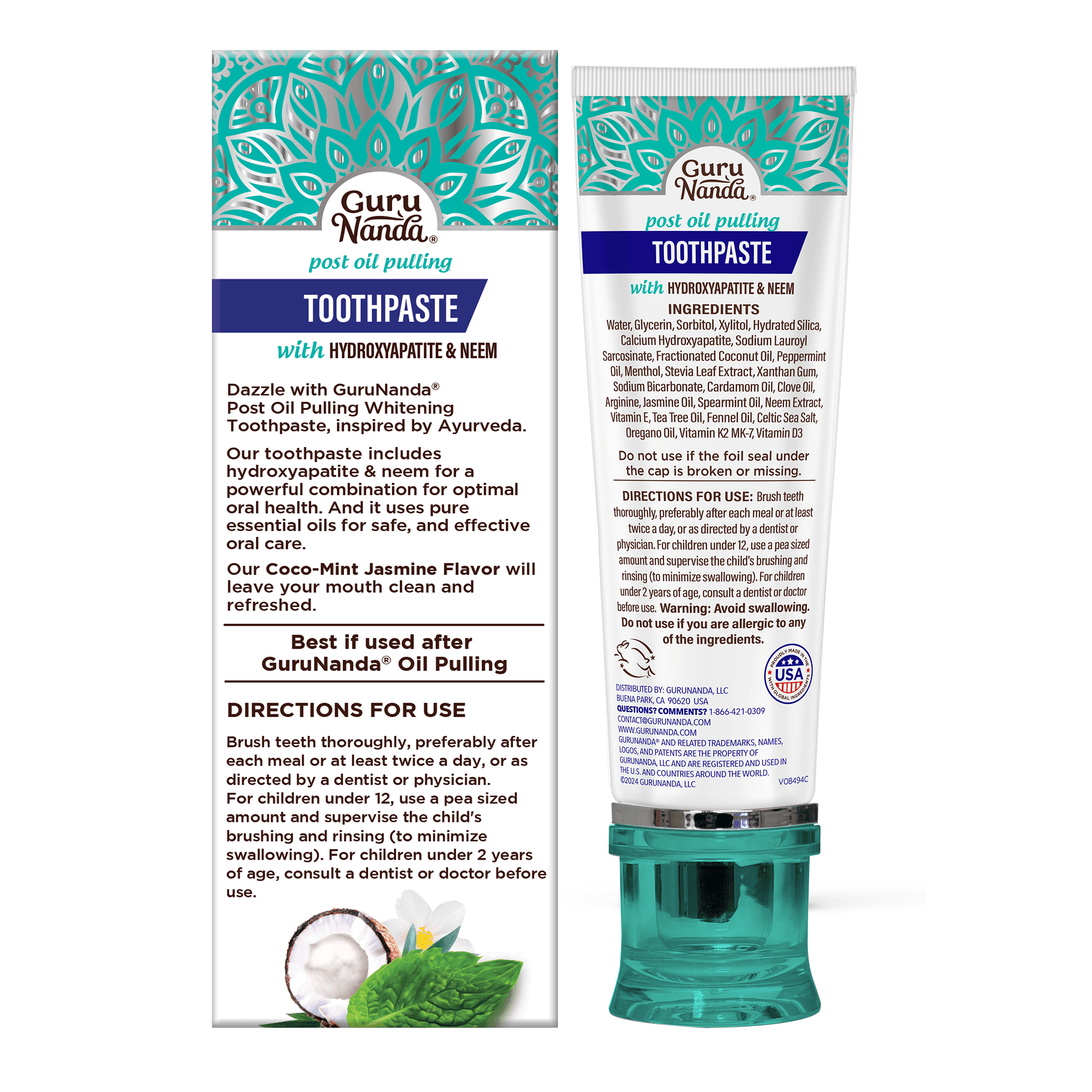GuruNanda Hydroxyapatite Toothpaste 4.2 oz (48/Case)
