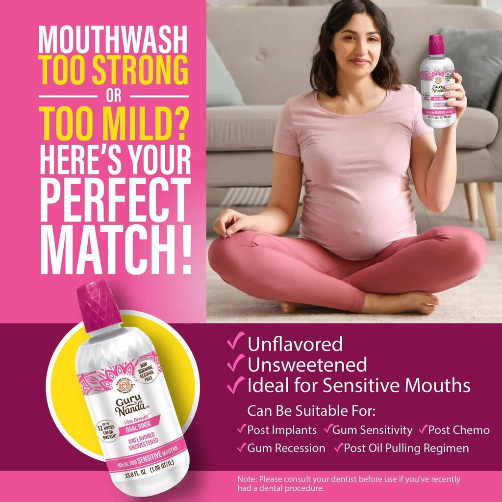 VITA BREATH, UNFLAVORED, SENSITIVE ORAL RINSE- 32 OZ (12/Case)