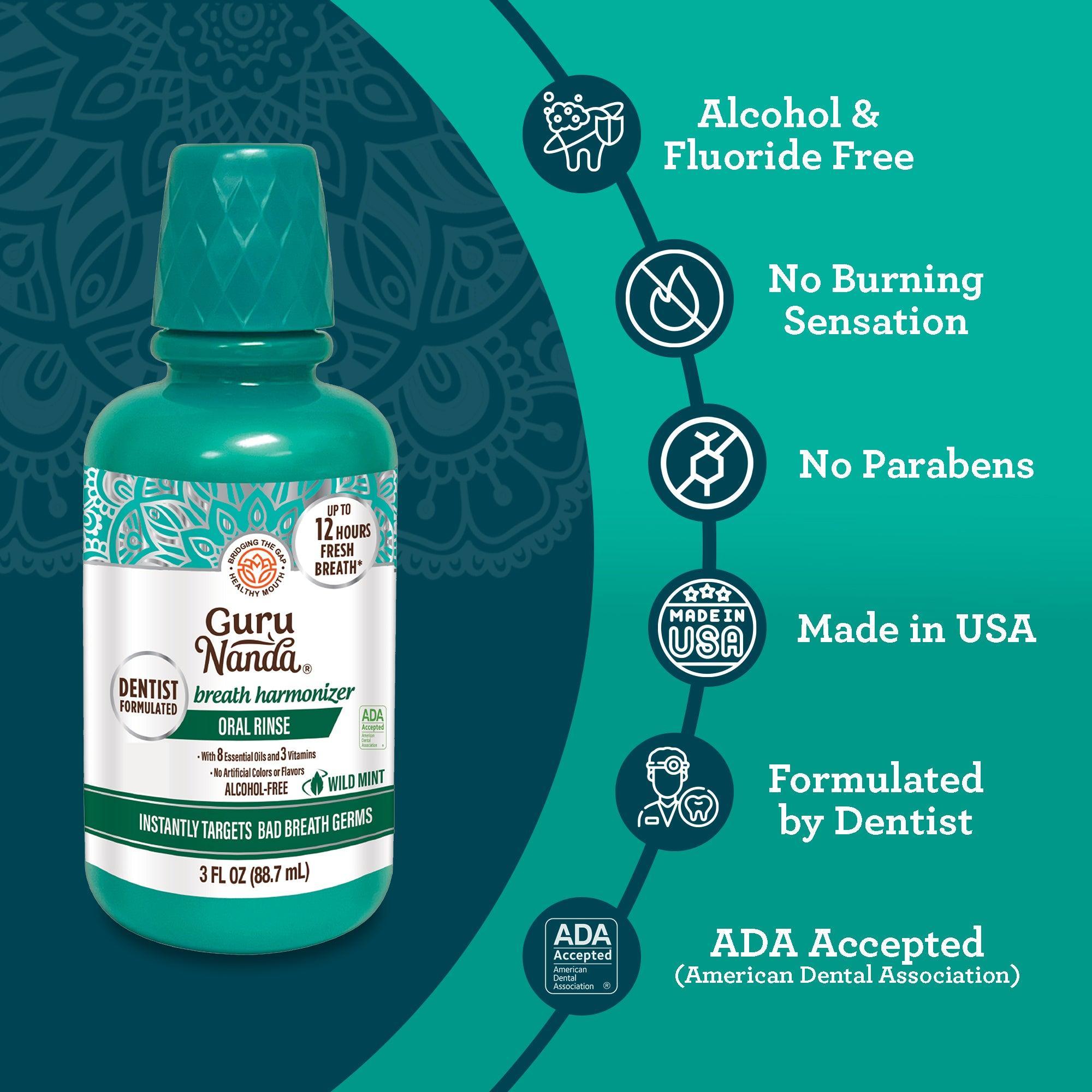 Breath Harmonizer Oral Rinse - 3 oz (24 Pack) - GuruNanda