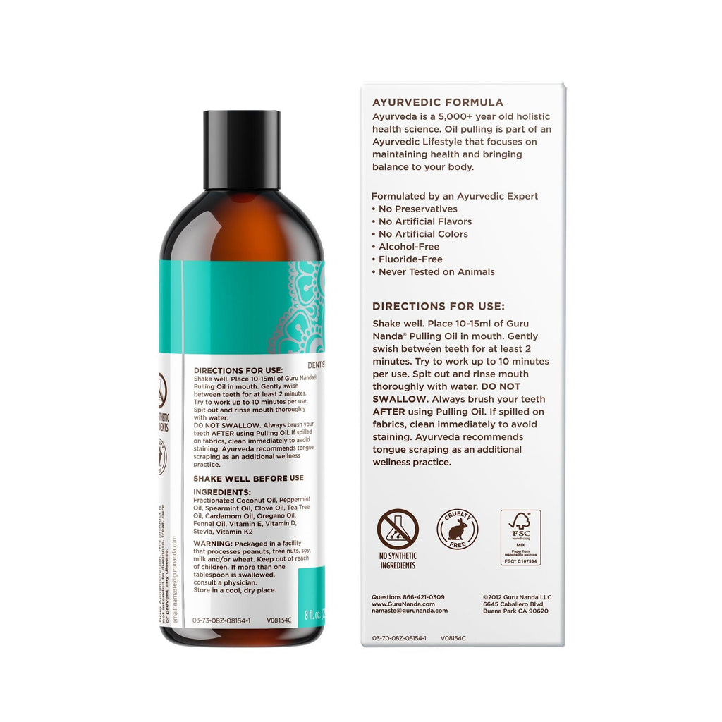 Coconut Mint Pulling Oil 8 oz (12-Pack) - GuruNanda
