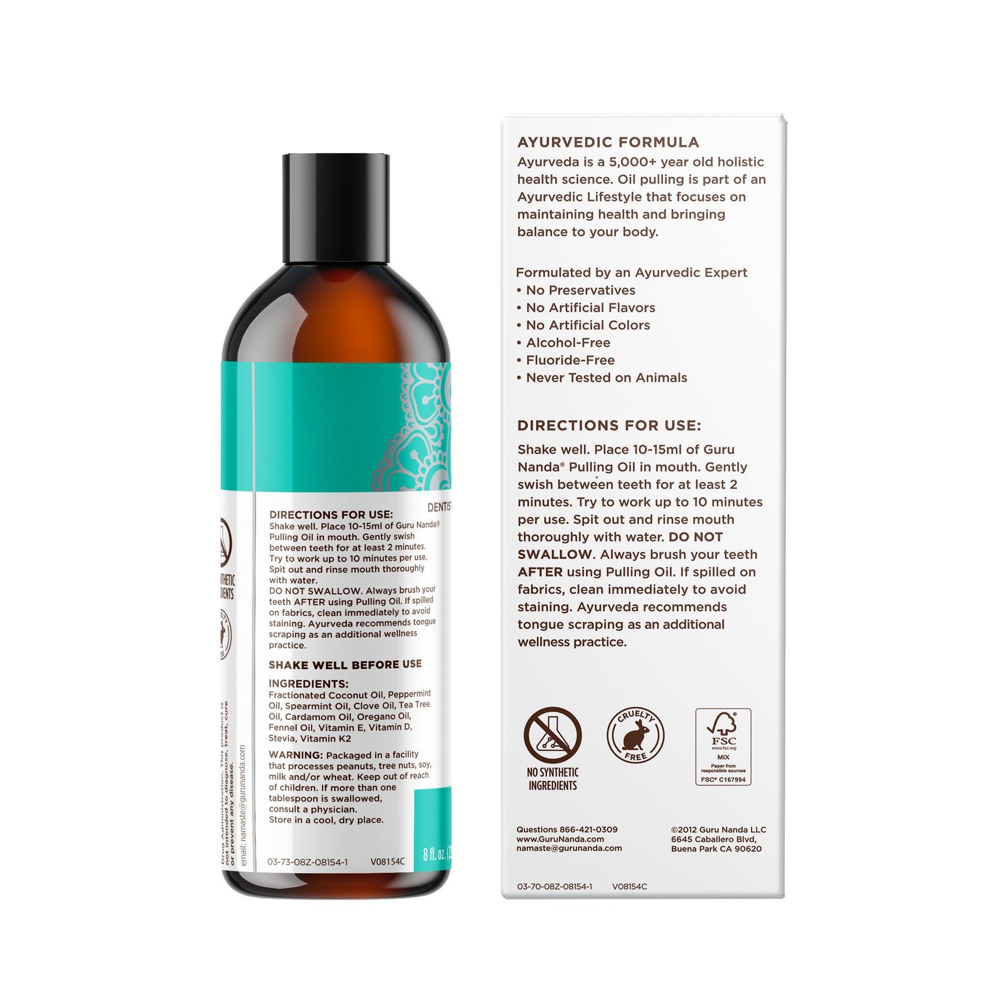 Coconut Mint Pulling Oil 8 oz (12-Pack) - GuruNanda