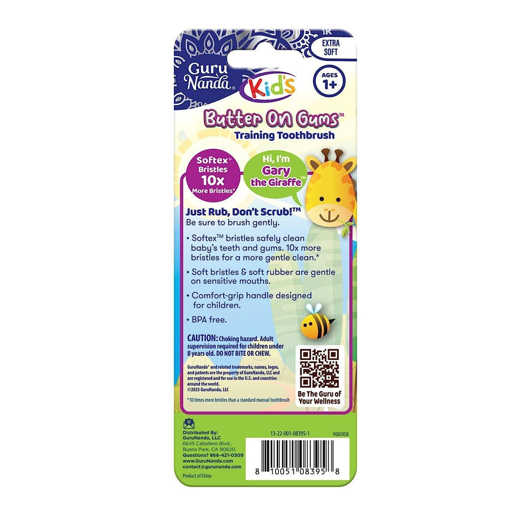 Kids Butter on Gums Giraffe Training Toothbrush with Cover (24-Pack) - GuruNanda